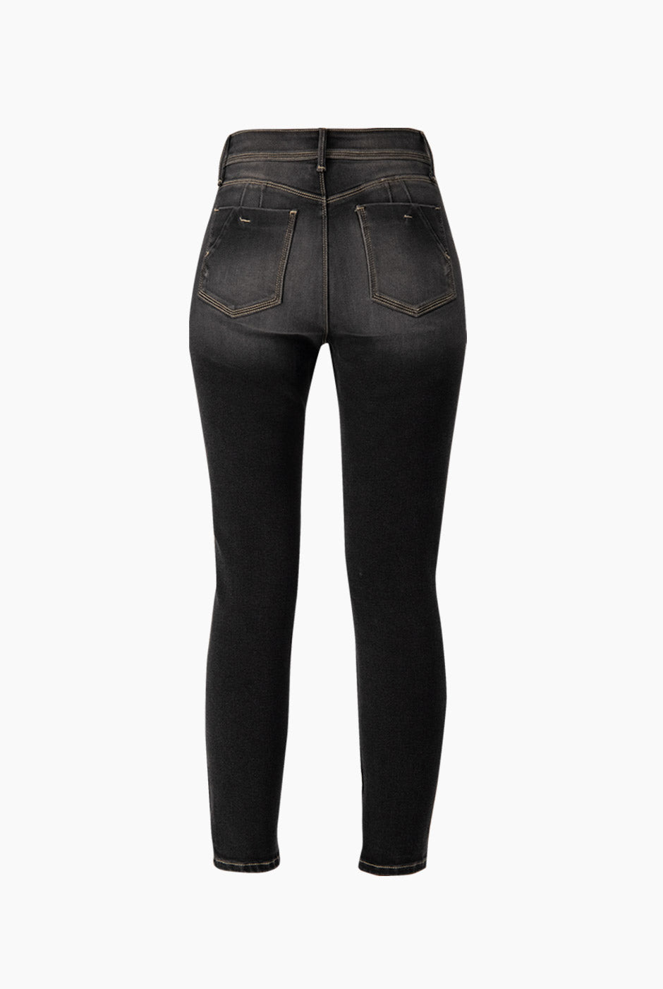 Jeans skinny negros con pinzas y bolsillos de Ivonne